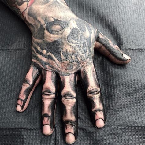 joker skull hand tattoos for men
